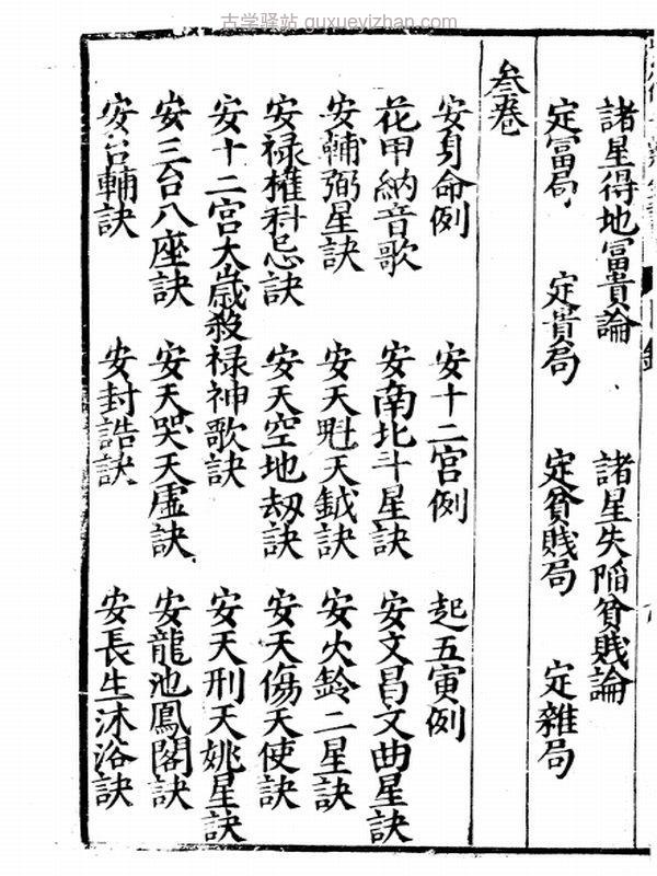新锓希夷陈先生紫微斗数全书.七卷.宋.陈抟撰.明.潘希尹补.明代南阳堂刊本.黑白版 (陈希夷)插图