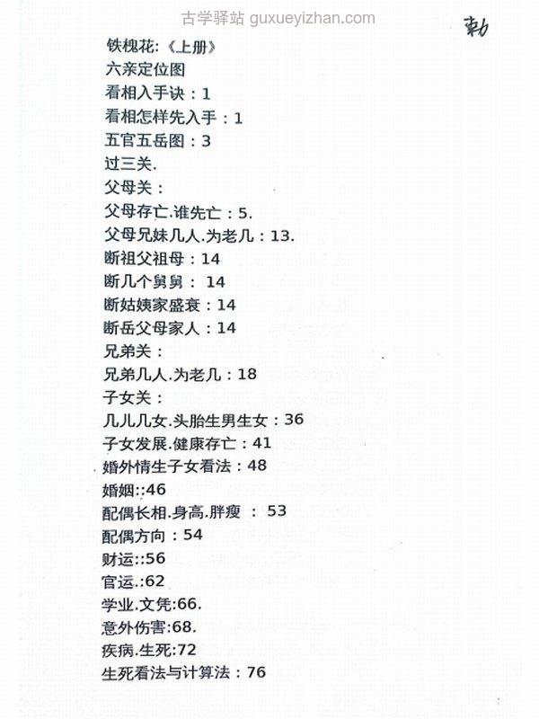 安徽相法《铁槐花》上下插图