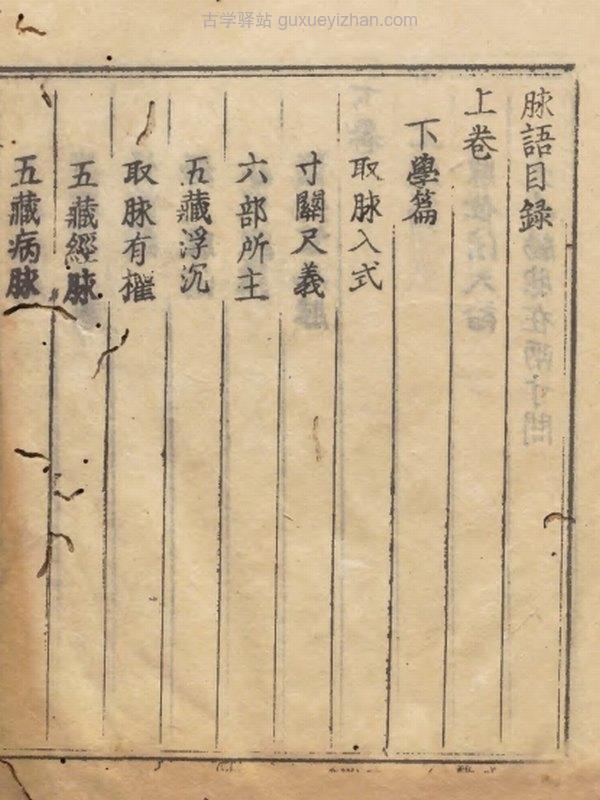 脉语 著者呉崑（明）慶長13年刊本插图