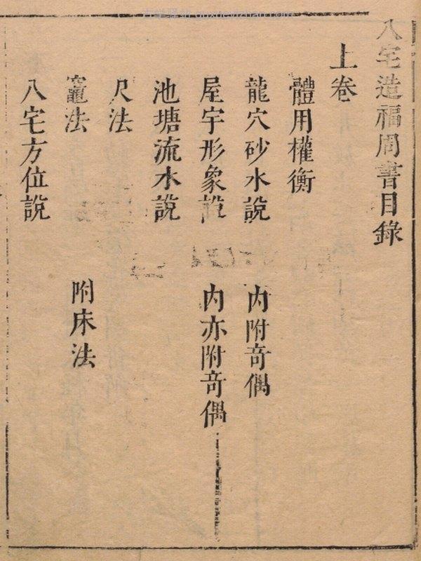 重订相宅造福全书.宅法全书2卷.鲁班经3卷.秘诀仙机.玉匣记1卷.阳宅大全10卷.明崇祯时期金阊严少萱刊本插图